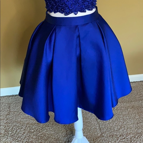 Narianna- Royal Blue Homecoming/Prom 2-Piece Dress - Picture 5 of 7